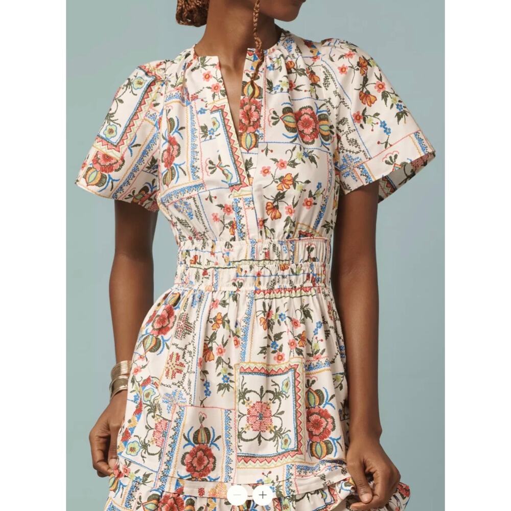 Anthropologie Maxi Dress Somerset 100% Cotton Floral Print size Small - Picture 2 of 10